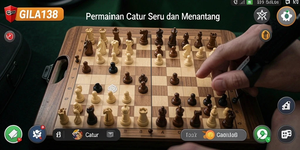 Antarmuka catur menarik dan mudah digunakan di GILA138.