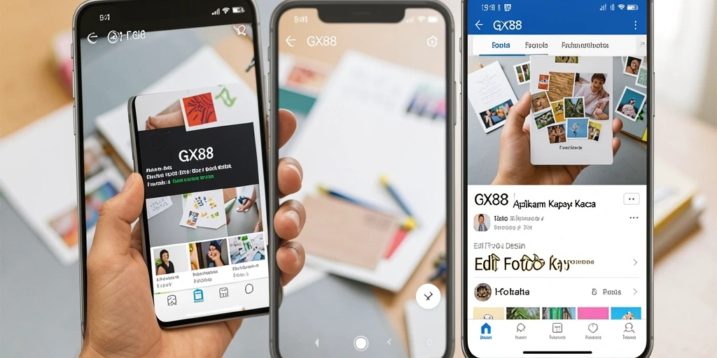 Antarmuka bersih GX88 dengan efek Edit Foto Kertas Kaca.