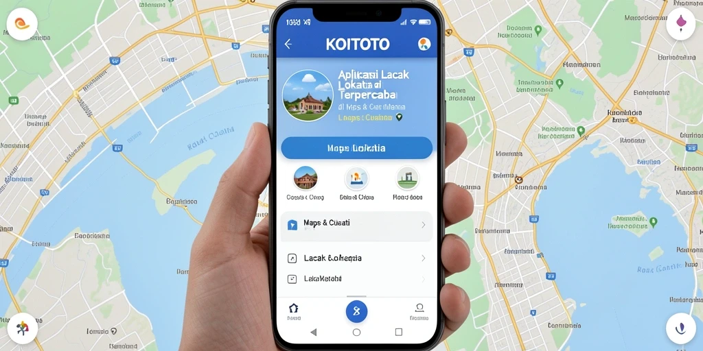 Tampilan antarmuka aplikasi KOITOTO untuk fungsi Lacak Lokasi yang intuitif.