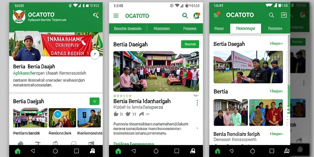 Tampilan antarmuka OCATOTO yang sederhana dan informatif.