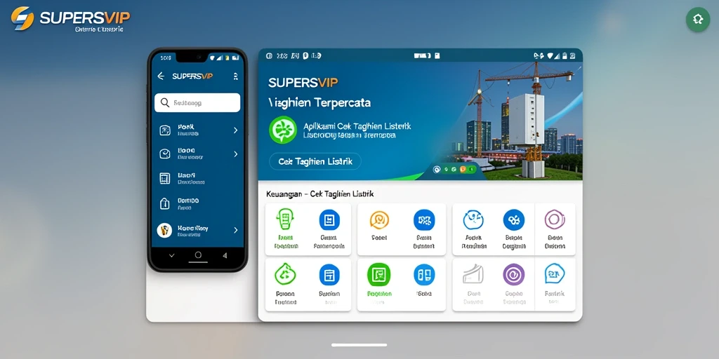 Antarmuka SUPERSVIP menampilkan cek tagihan listrik yang mudah digunakan.