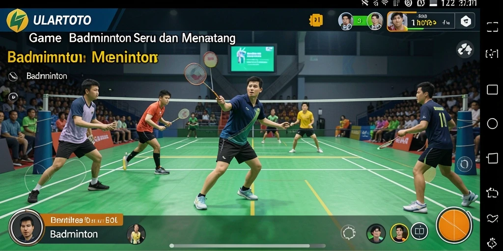Antarmuka ULARTOTO yang menarik saat bermain badminton.