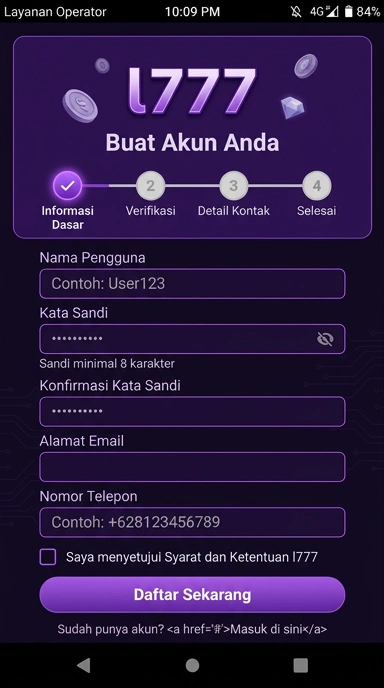 Daftar Akun Baru l777 dengan Mudah dan Cepat